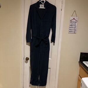 Navy Blue Jumpsuit with Belt